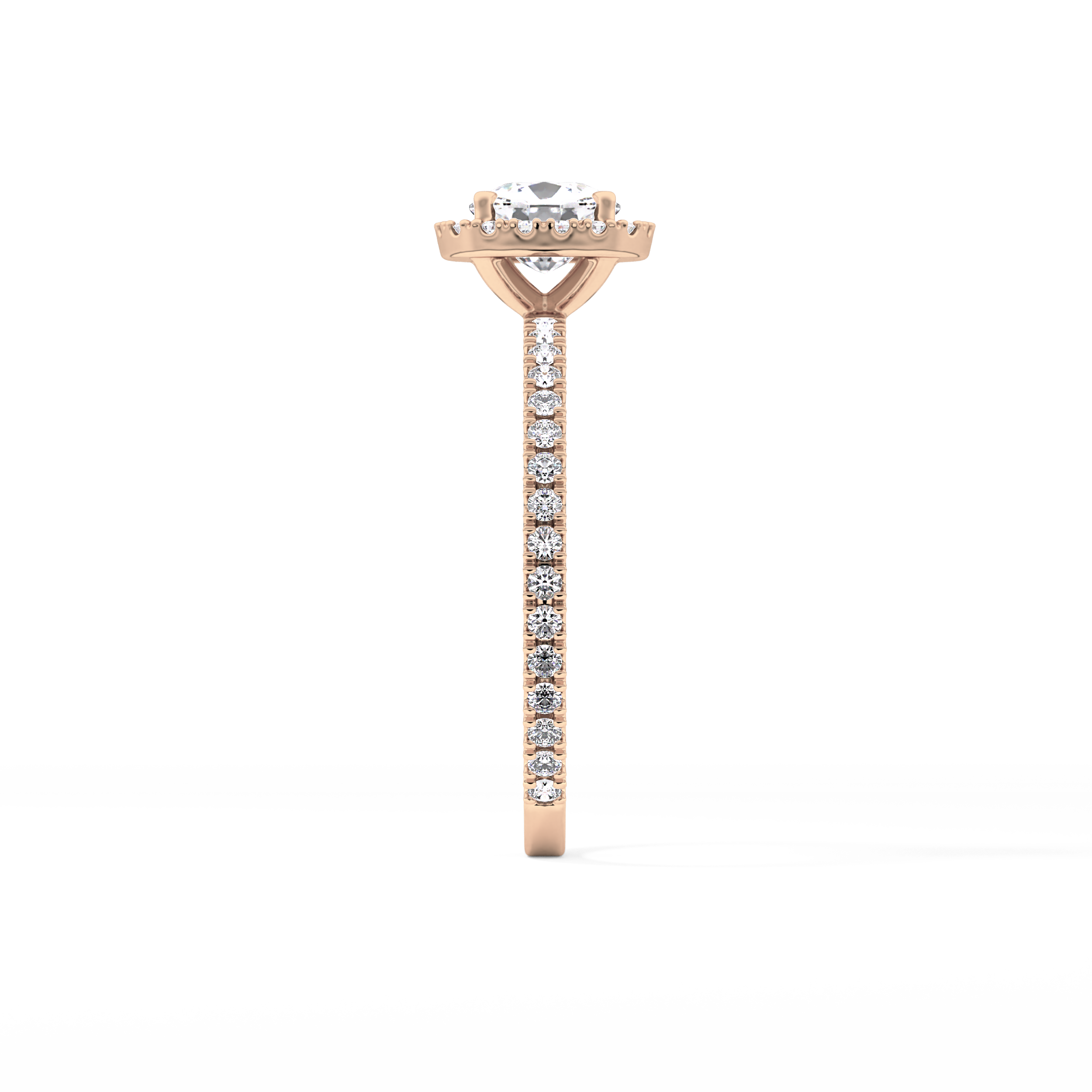 Cushion Halo & Pave Lab Grown Diamond Engagement Ring