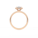 Cushion Halo & Pave Lab Grown Diamond Engagement Ring