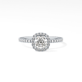 Cushion Halo & Pave Lab Grown Diamond Engagement Ring