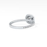 Cushion Halo & Pave Lab Grown Diamond Engagement Ring