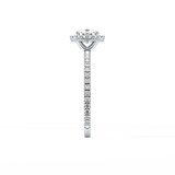 Cushion Halo & Pave Lab Grown Diamond Engagement Ring