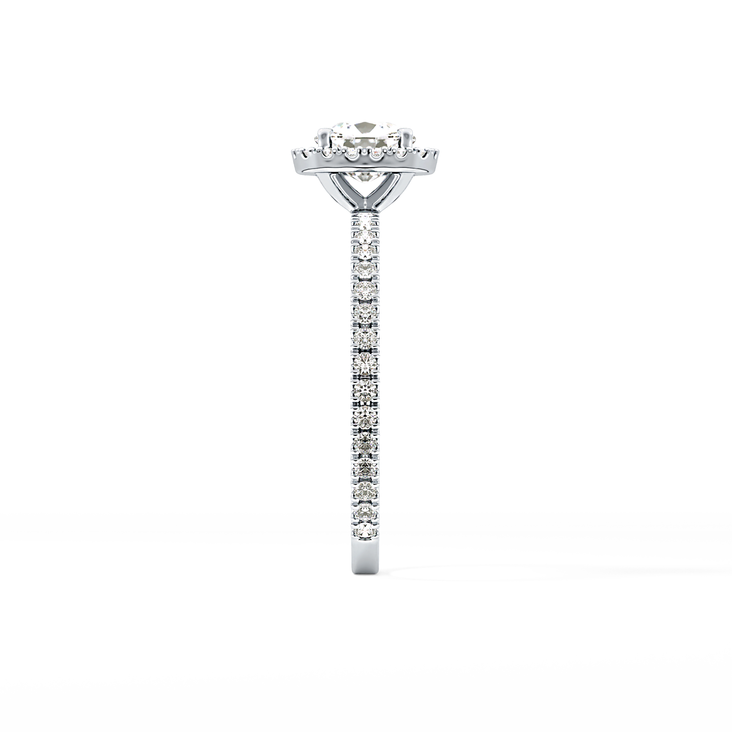 Cushion Halo & Pave Lab Grown Diamond Engagement Ring