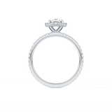 Cushion Halo & Pave Lab Grown Diamond Engagement Ring