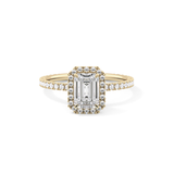 Emerald Halo & Pave Lab Grown Diamond Engagement Ring