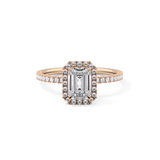 Emerald Halo & Pave Lab Grown Diamond Engagement Ring