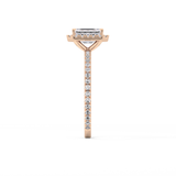 Emerald Halo & Pave Lab Grown Diamond Engagement Ring