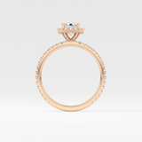 Emerald Halo & Pave Lab Grown Diamond Engagement Ring