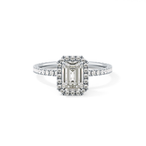 Emerald Halo & Pave Lab Grown Diamond Engagement Ring