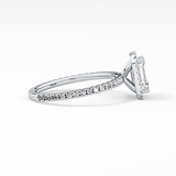 Emerald Halo & Pave Lab Grown Diamond Engagement Ring