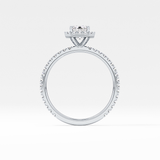Emerald Halo & Pave Lab Grown Diamond Engagement Ring