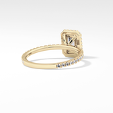 Radiant Halo &  Pave Lab Grown Diamond Engagement Ring