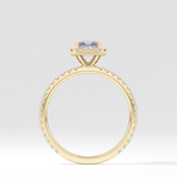 Radiant Halo &  Pave Lab Grown Diamond Engagement Ring