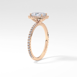 Radiant Halo &  Pave Lab Grown Diamond Engagement Ring