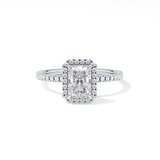 Radiant Halo &  Pave Lab Grown Diamond Engagement Ring