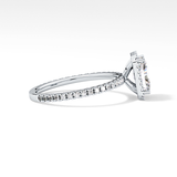 Radiant Halo &  Pave Lab Grown Diamond Engagement Ring