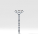 Radiant Halo &  Pave Lab Grown Diamond Engagement Ring