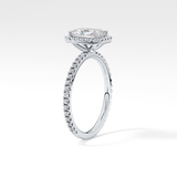 Radiant Halo &  Pave Lab Grown Diamond Engagement Ring