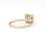 Princess Halo & Pave Lab Grown Diamond Engagement Ring