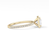 Princess Halo & Pave Lab Grown Diamond Engagement Ring