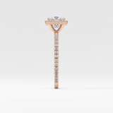 Princess Halo & Pave Lab Grown Diamond Engagement Ring
