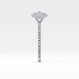 Princess Halo & Pave Lab Grown Diamond Engagement Ring