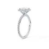 Princess Halo & Pave Lab Grown Diamond Engagement Ring