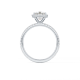 Princess Halo & Pave Lab Grown Diamond Engagement Ring