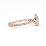 Pear Halo & Pave Lab Grown Diamond Engagement Ring