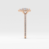 Pear Halo & Pave Lab Grown Diamond Engagement Ring