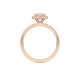 Pear Halo & Pave Lab Grown Diamond Engagement Ring