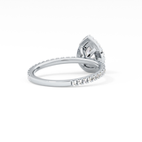 Pear Halo & Pave Lab Grown Diamond Engagement Ring