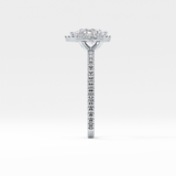 Pear Halo & Pave Lab Grown Diamond Engagement Ring