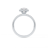 Pear Halo & Pave Lab Grown Diamond Engagement Ring