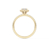 Marquise Halo & Pave Lab Grown Diamond Engagement Ring