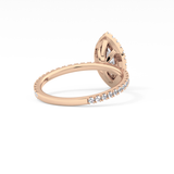 Marquise Halo & Pave Lab Grown Diamond Engagement Ring