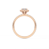 Marquise Halo & Pave Lab Grown Diamond Engagement Ring