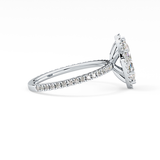 Marquise Halo & Pave Lab Grown Diamond Engagement Ring