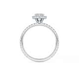Marquise Halo & Pave Lab Grown Diamond Engagement Ring
