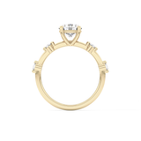 Round Dainty Pave Lab Grown Diamond Engagement Ring