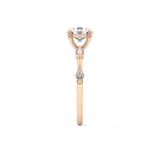 Round Dainty Pave Lab Grown Diamond Engagement Ring