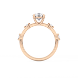 Round Dainty Pave Lab Grown Diamond Engagement Ring