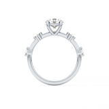 Round Dainty Pave Lab Grown Diamond Engagement Ring