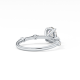 Oval Dainty Pave Lab Grown Diamond Engagement Ring