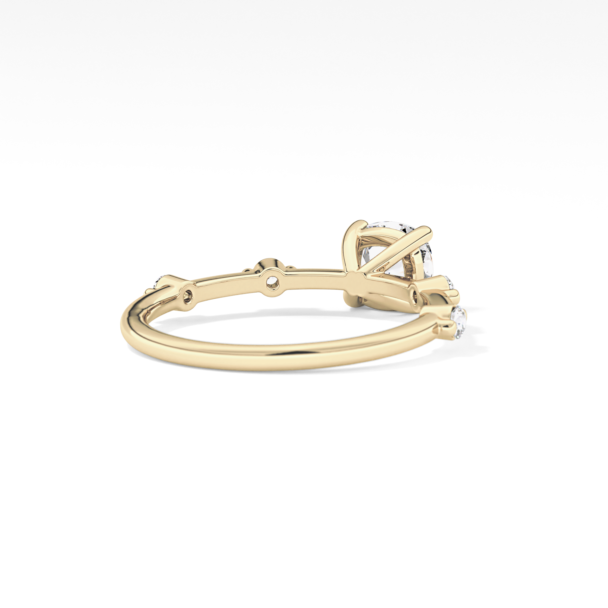 Cushion Dainty Lab Grown Diamond Engagement Ring