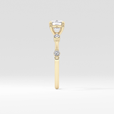 Cushion Dainty Lab Grown Diamond Engagement Ring
