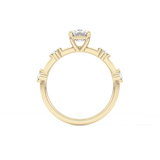 Cushion Dainty Lab Grown Diamond Engagement Ring