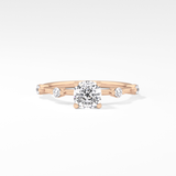 Cushion Dainty Lab Grown Diamond Engagement Ring
