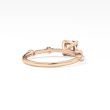 Cushion Dainty Lab Grown Diamond Engagement Ring