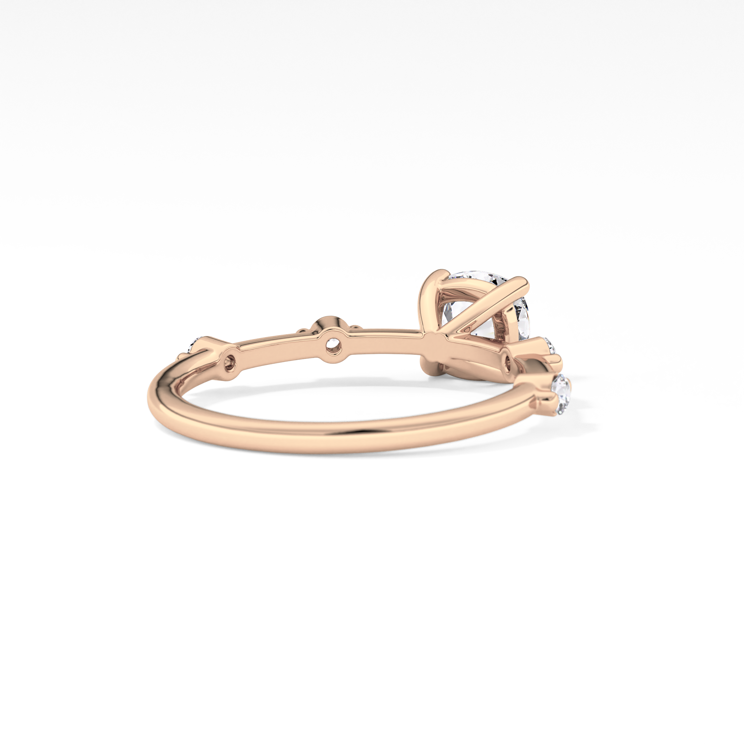 Cushion Dainty Lab Grown Diamond Engagement Ring