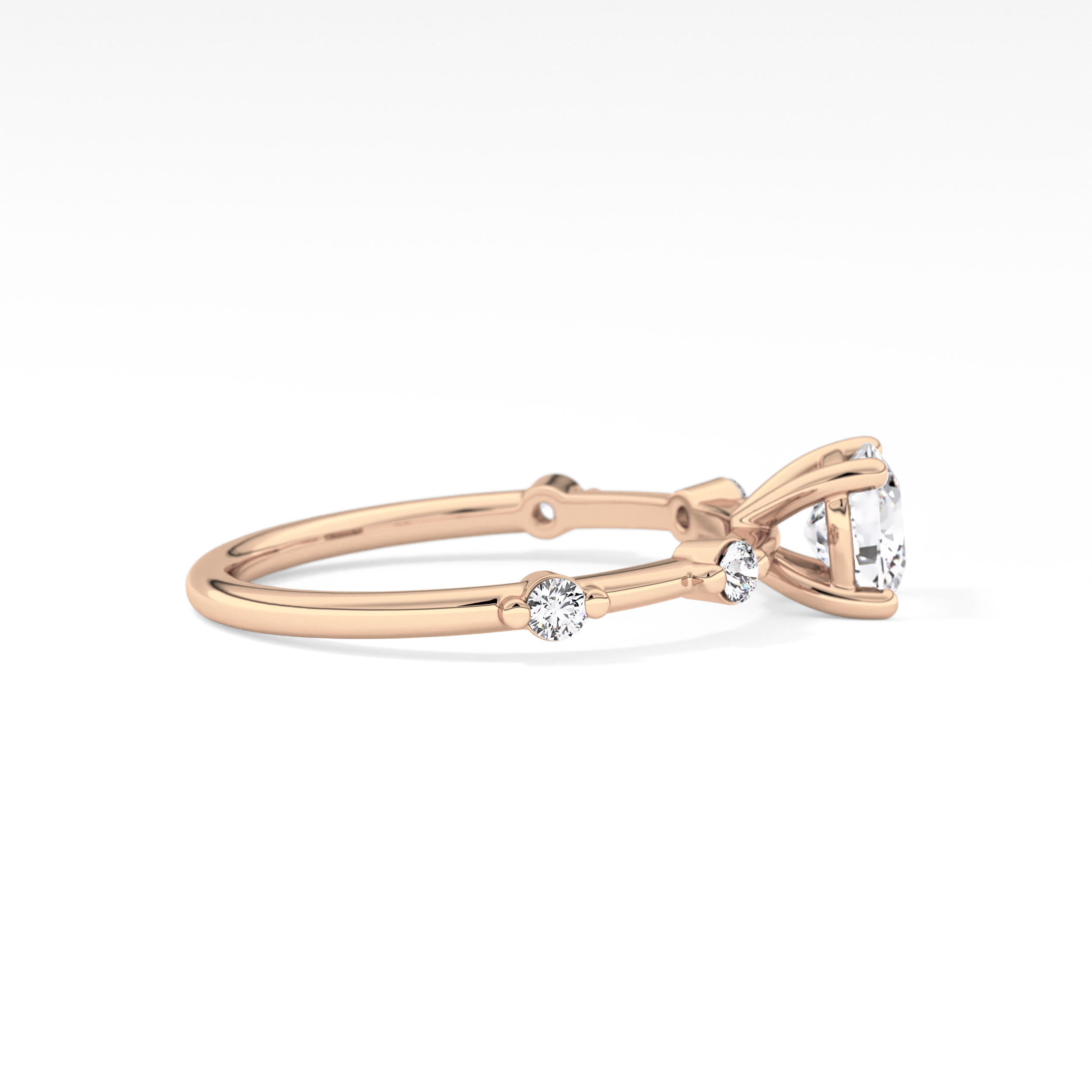 Cushion Dainty Lab Grown Diamond Engagement Ring